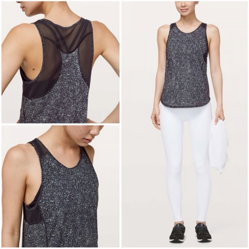 Lululemon Athletica Sculpt Tank Top Diffuse Starlight Black 51277